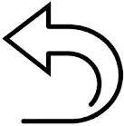 Return arrow curved left icon